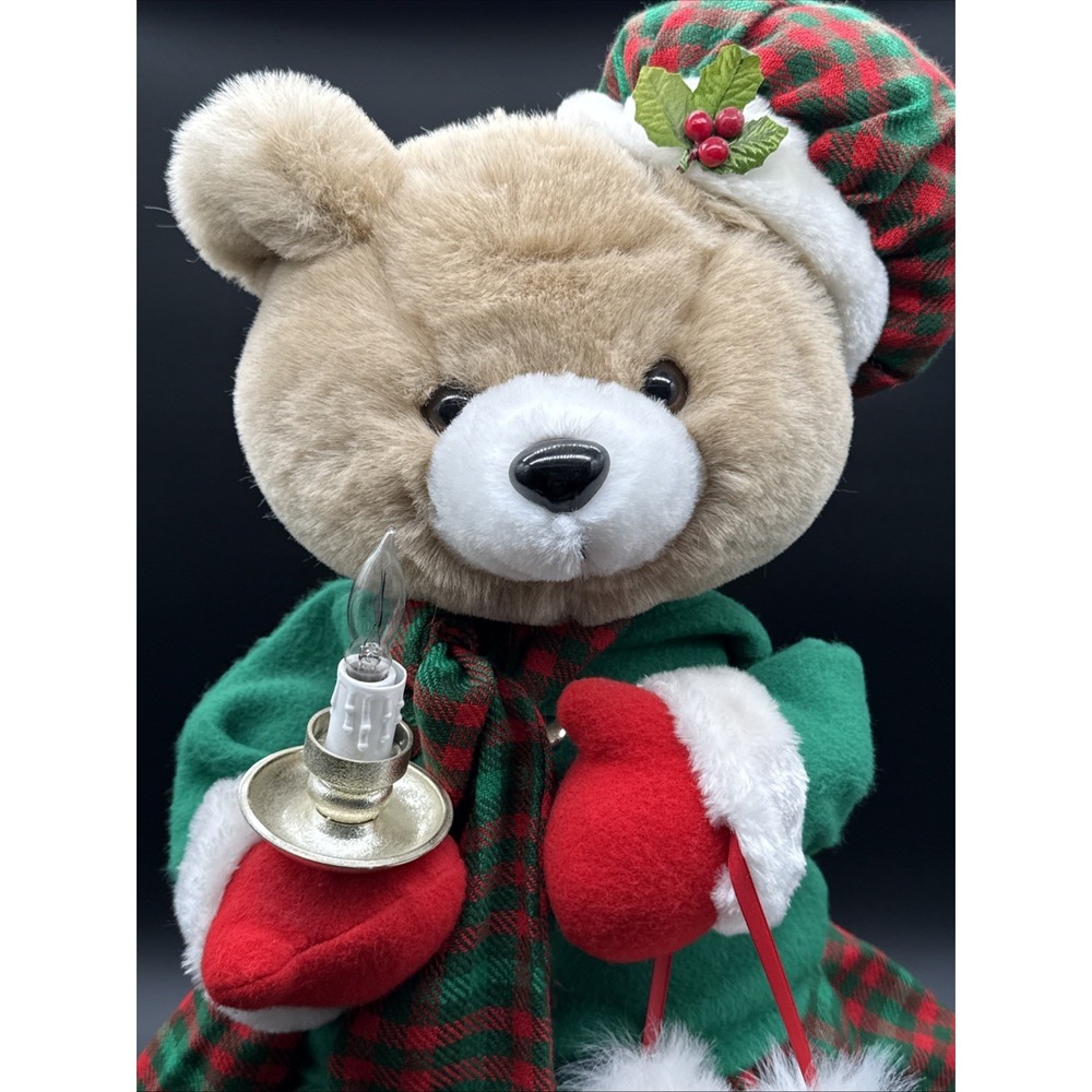 VTG 1996 Telco Motion-ettes Animated/Flicker Light Holiday Bear, The "Mrs. Bear"
